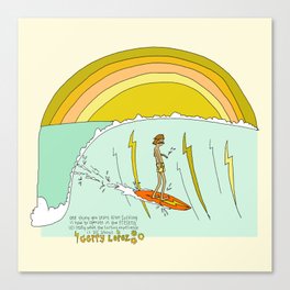 surf legend gerry lopez lightning bolt retro surf art by surfy birdy Canvas Print