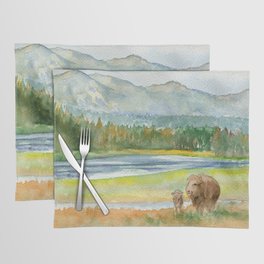 Yellow stone National Park Watercolor Placemat