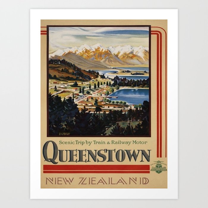 Queenstown New Zealand  Art Print