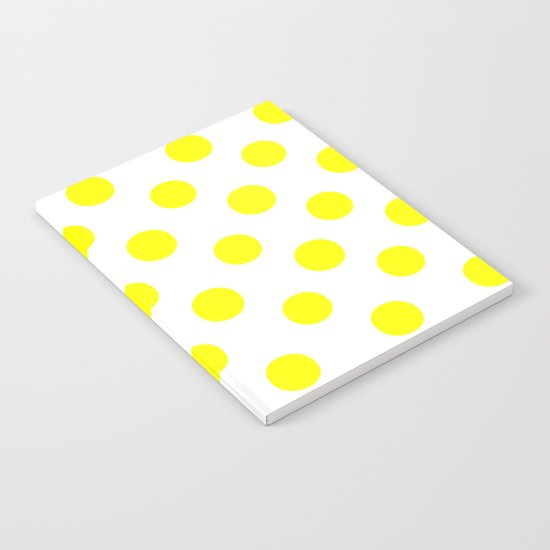 Polka Dots (Yellow/White) Notebook