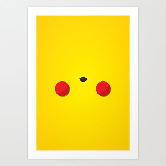 Yellow Face Art Print