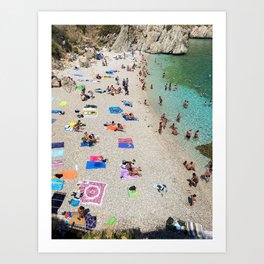Ocean print Sicily beach - Travel wanderlust Art Print