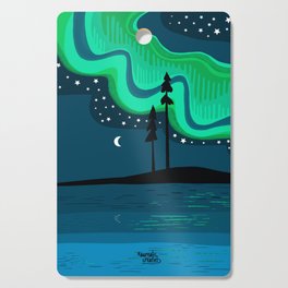 Northern lights abstract Cutting Board