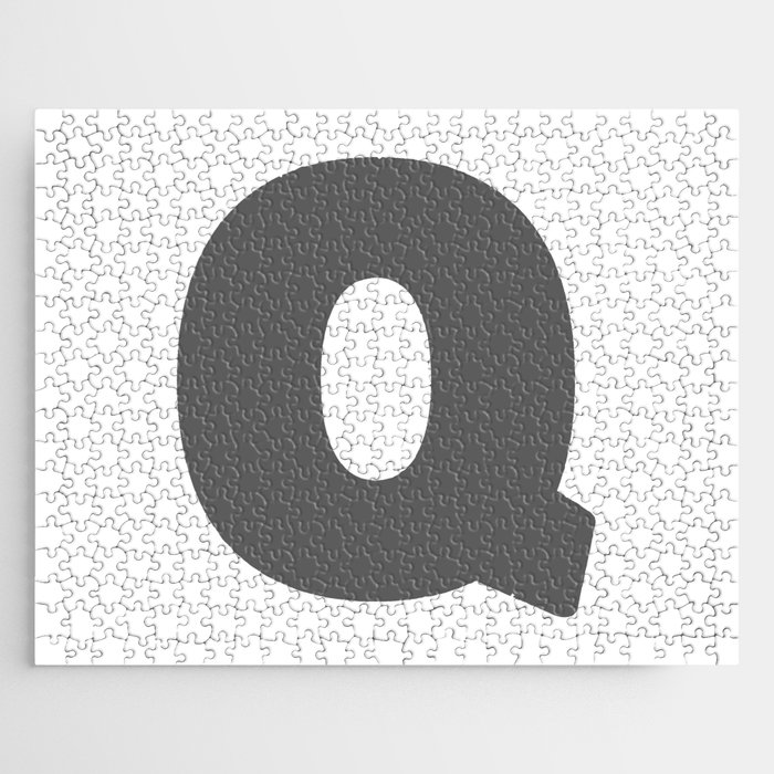 Q (Grey & White Letter) Jigsaw Puzzle