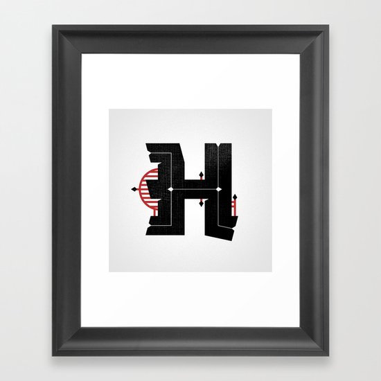 The Letter H Framed Art Print