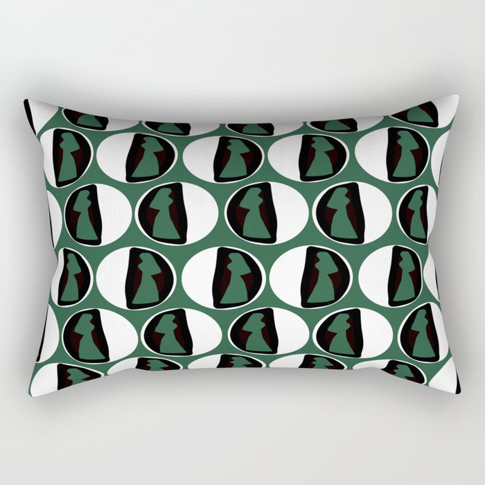 Dots Cardin Green Rectangular Pillow