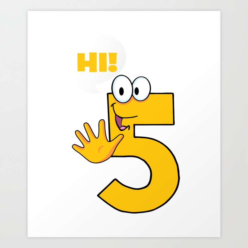 Hi Five Funny 5th Birthday Art Print By Teepsy Society6 Your anaconda definitely wants some. hi five funny 5th birthday art print by teepsy