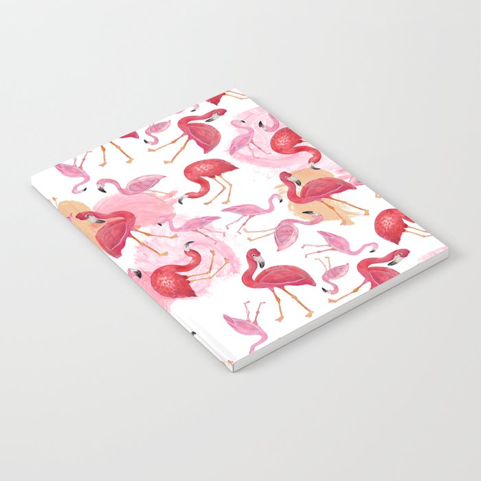 Watercolor Flamingos Notebook