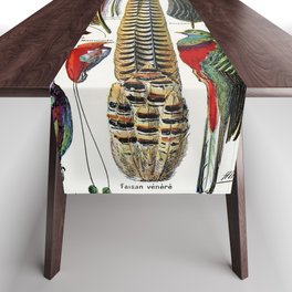 Adolphe Millot "Plumes - Feathers" Table Runner