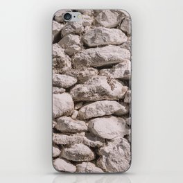Brick Wall in the Mediterranean | Simple Elegant Background and Minimal Design | Grey and Beige Design iPhone Skin