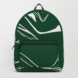 Green With White Liquid Paint Backpack