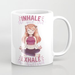Inhale The Good Shit Exhale The Bullshit Yoga Gift Coffee Mug