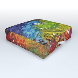 Rainbow Galaxy Outdoor Floor Cushion
