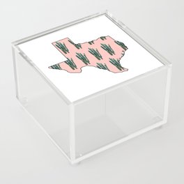 Pink Cactus Texas Acrylic Box