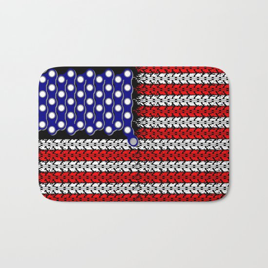 Bike USA Flag Bath Mat