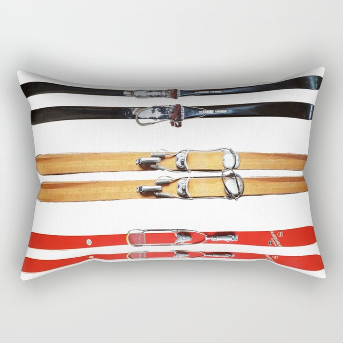 Old School Skis from Crow Creek Cool Rectangular Pillow
