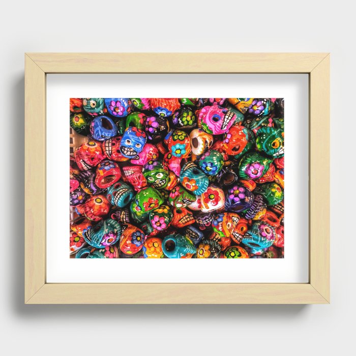 Candy Skulls Recessed Framed Print