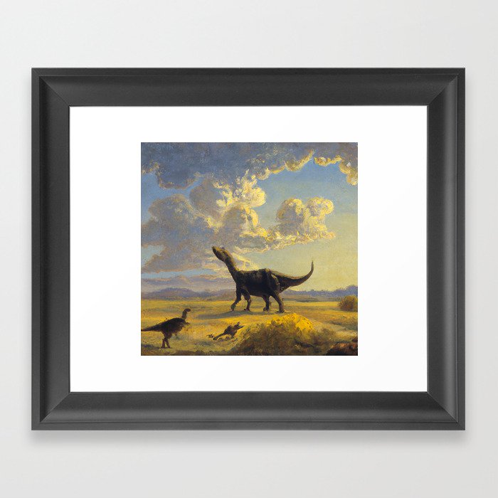 When Dinos Roamed Framed Art Print