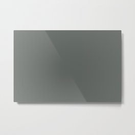 Dark Muted Green Grey Gray Solid Color Pairs Jolie Paint 2020 COTY Legacy All One Shade Hue Colour Metal Print