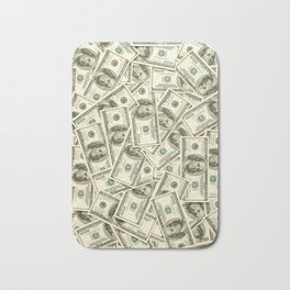100 dollar bills Bath Mat