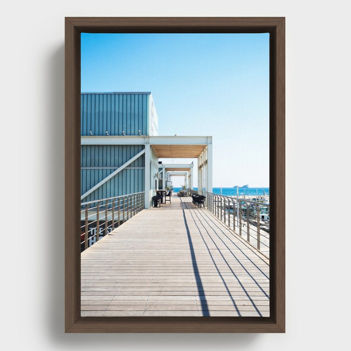 Port Limassol Travel Symetry Photography Framed Canvas