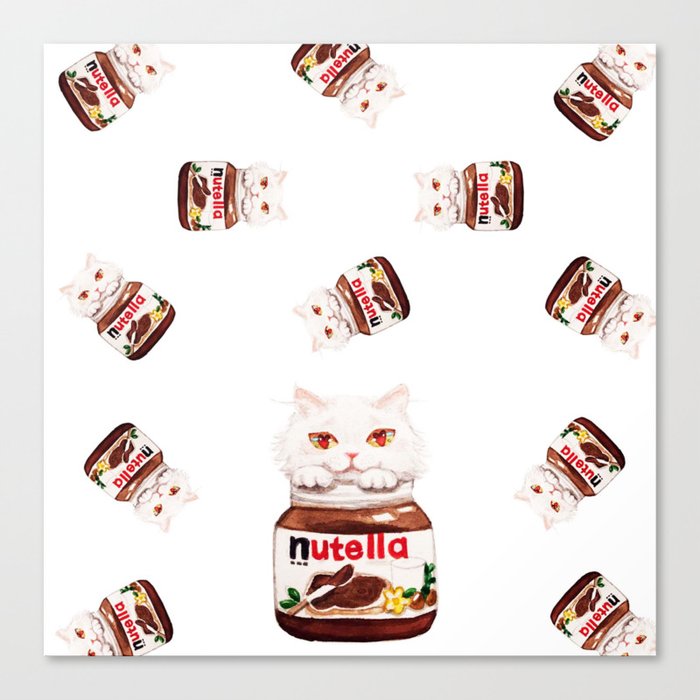 Nutella cats Canvas Print