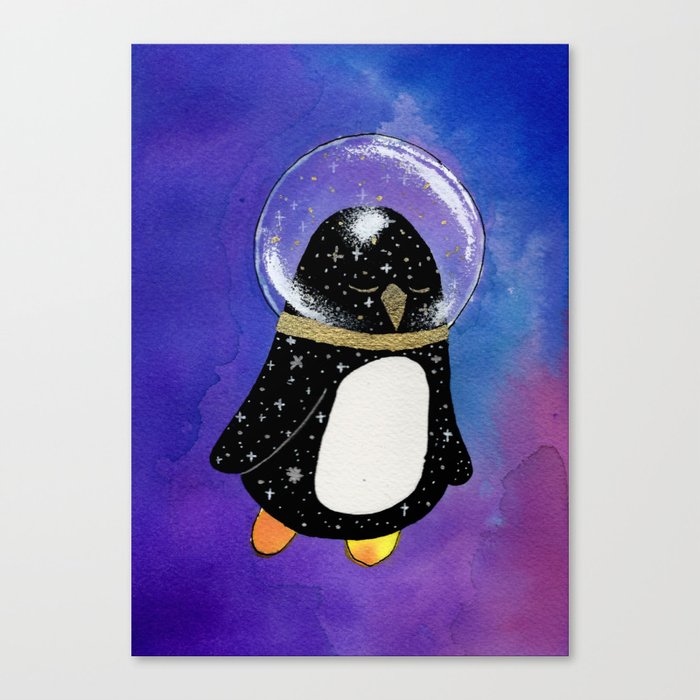 Space Penguin Canvas Print