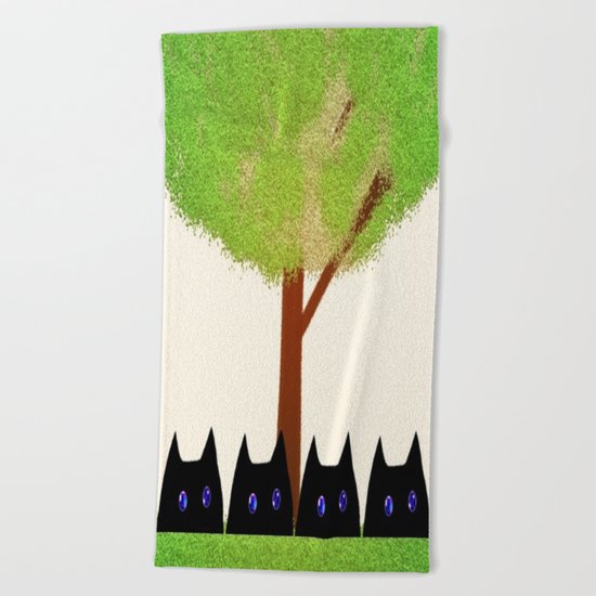 cat-186 Beach Towel