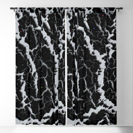 Cracked Space Lava - Glitter White Blackout Curtain