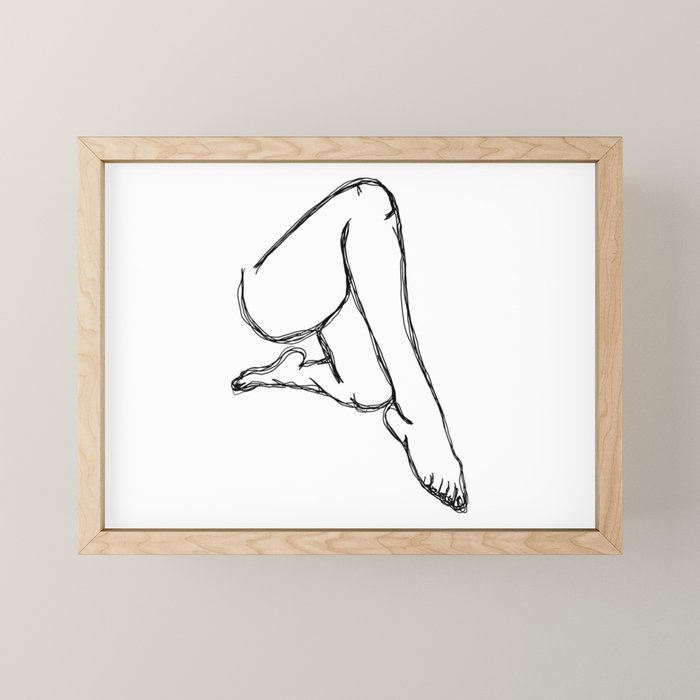 Leg Study Pt.1 Framed Mini Art Print