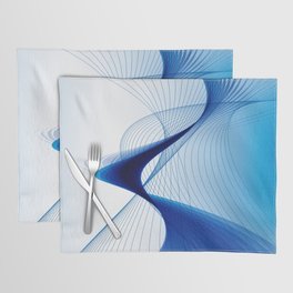 ABSTRACT BLUE LINEAR BACKGROUND. Placemat