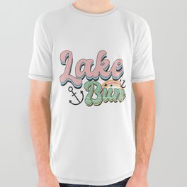 Lake Bum Retro Summer All Over Graphic Tee