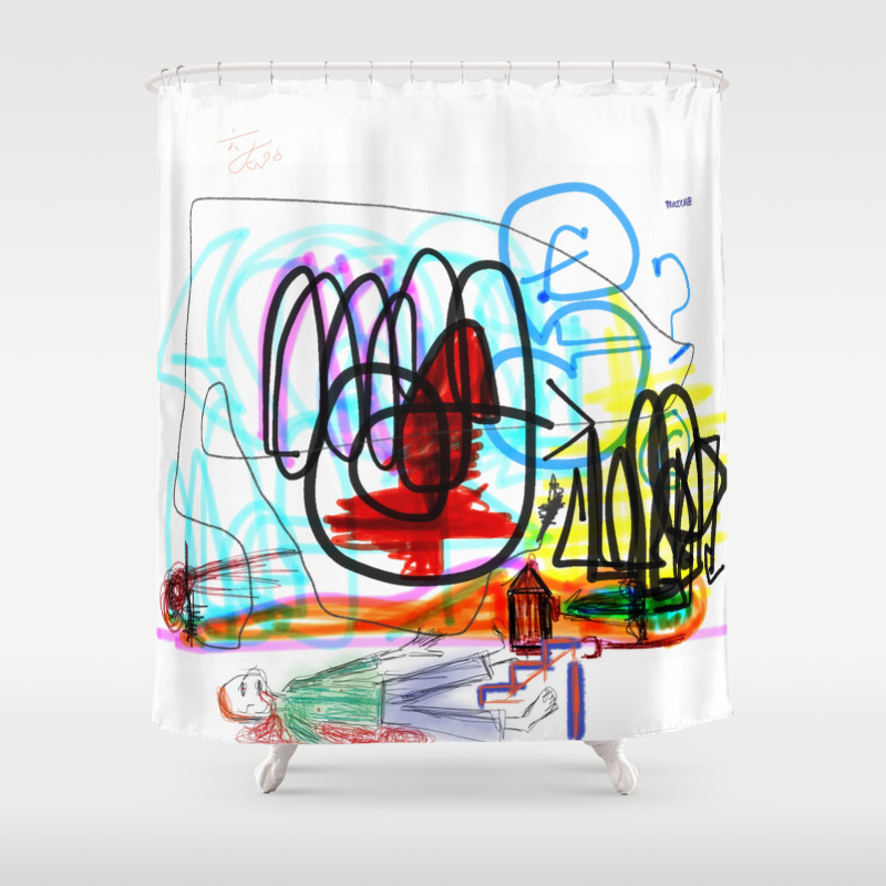 Soapbox Washing Blood Off The Sidewalk Shower Curtain By Arthousecafe Society6