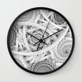 GET LOST - Black and White Spiral Wall Clock