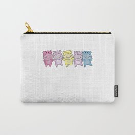 Aporagender Flag Pride Lgbtq Cute Hippo Carry-All Pouch