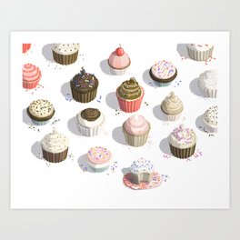 I Like Cupcakes Art Print
