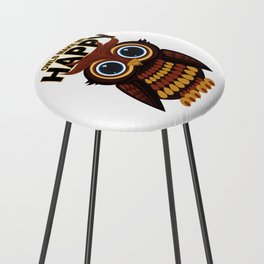 Owls Make Me Happy Counter Stool