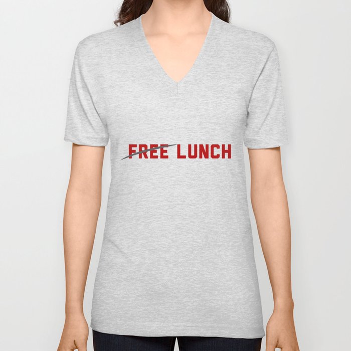 FREE LUNCH 3 V Neck T Shirt