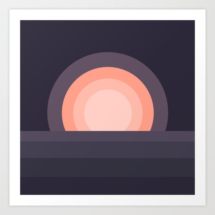 Retro 70s 80s Sunset Graphic Art Print By Designdraft Society6