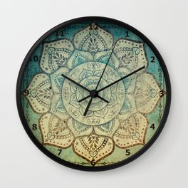 Faded Bohemian Mandala Wall Clock