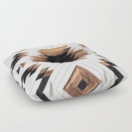 Urban Tribal Pattern No.5 - Aztec - Concrete and Wood Floor Pillow
