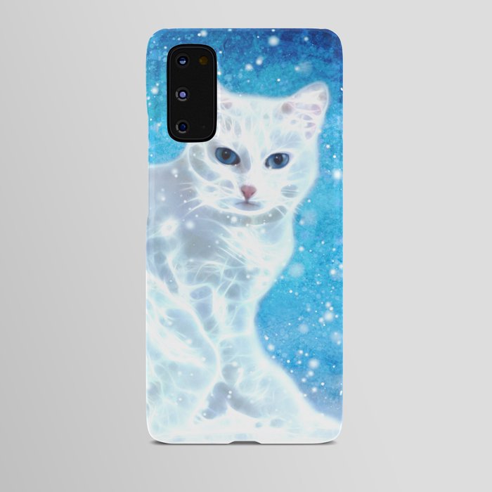 Abstract white cat Android Case