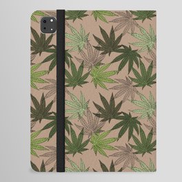 cannabis weed marihuana leaves botanical plants brown iPad Folio Case