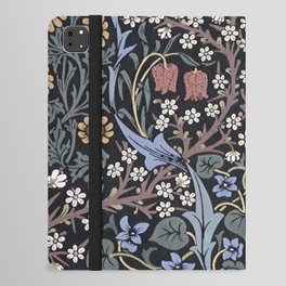 William Morris Vintage Blackthorn Dark Blue 1892 iPad Folio Case