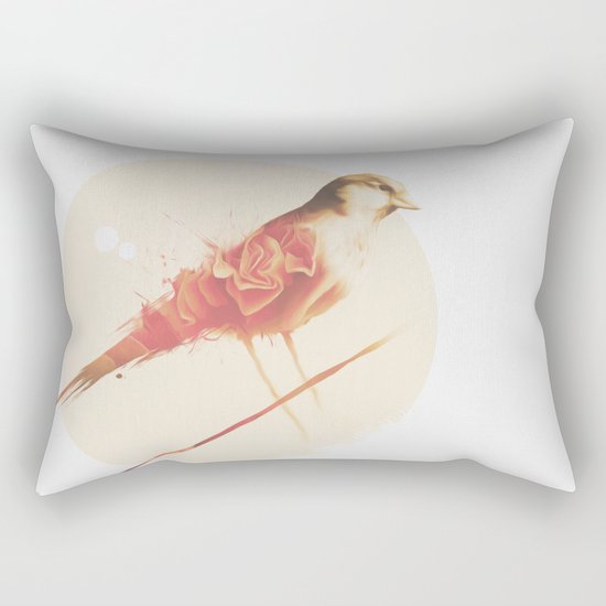 PAINTED BIRD Rectangular Pillow