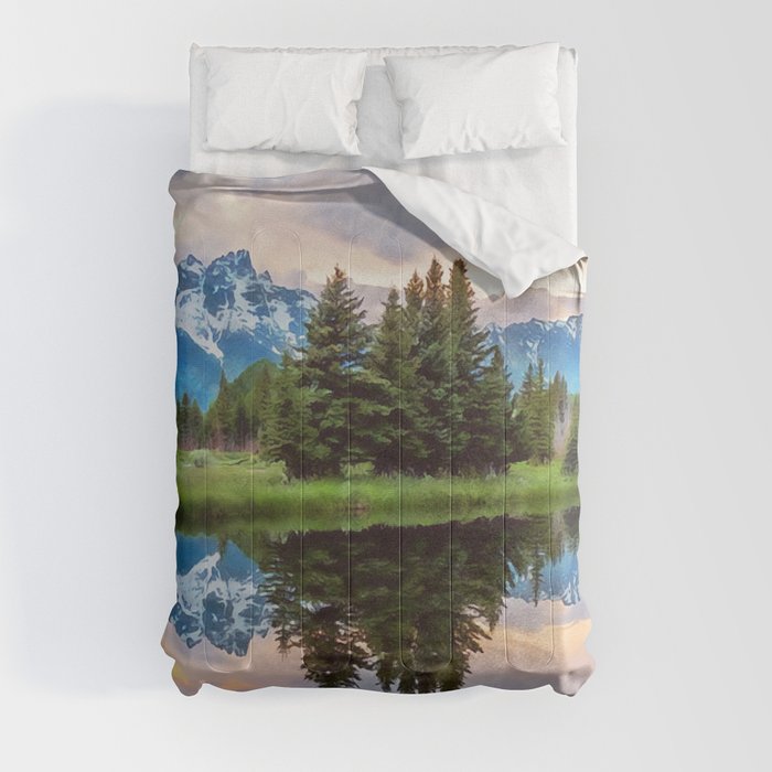 Wyoming, Grand Teton National Park Comforter