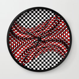 black white red Wall Clock