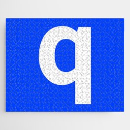 letter Q (White & Blue) Jigsaw Puzzle