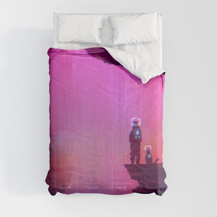 Waterfall | PixelArt #8 Comforter