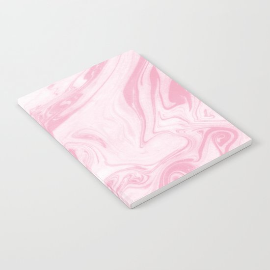 Chou - rose quartz marbled paper japanese paper marbling art print abstract ink painting swirl ocean Notebook
